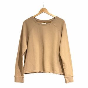 NEW Pact Essential Raw Hem Raglan Tan Sweatshirt Size Medium
